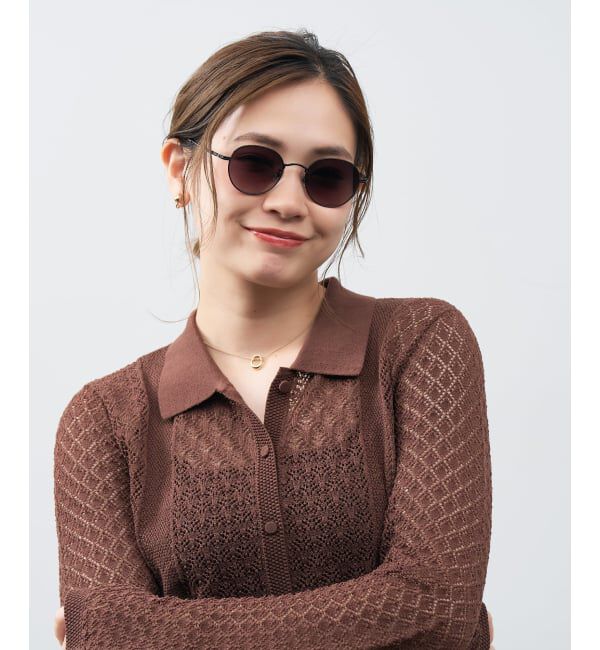  「ボストン型 サングラス | 丸型 メタル カラーレンズ おしゃれ 紫外線対策 UVカット TREND SUNGLASSES」|サングラス|