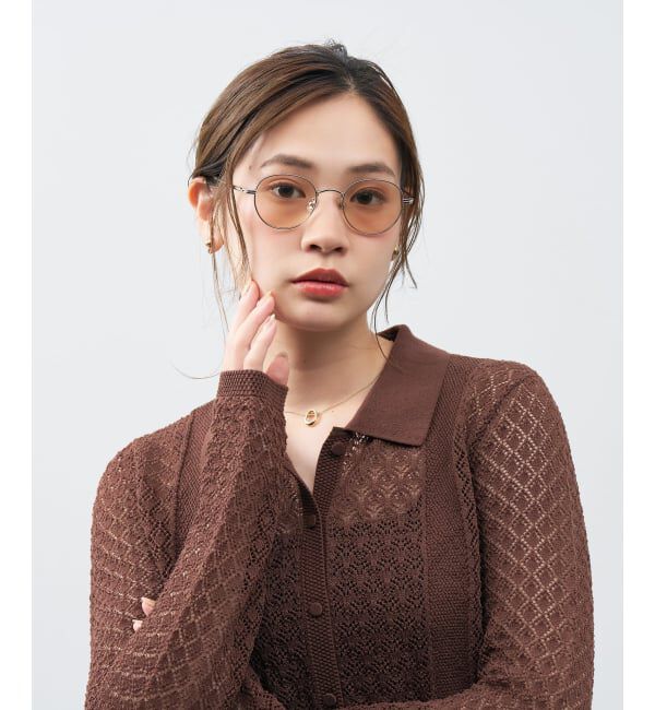  「ボストン型 サングラス | 丸型 メタル カラーレンズ おしゃれ 紫外線対策 UVカット TREND SUNGLASSES」|サングラス|ゴールド