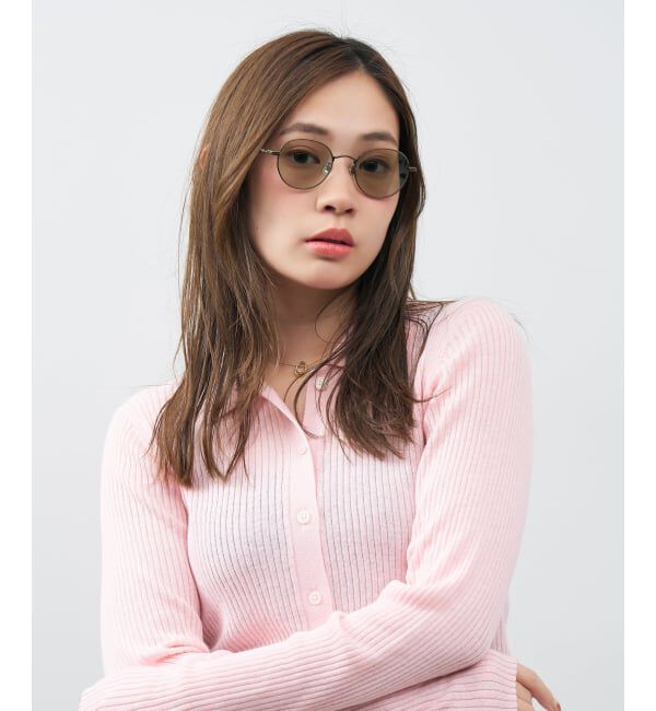  「ボストン型 サングラス | 丸型 メタル カラーレンズ おしゃれ 紫外線対策 UVカット TREND SUNGLASSES」|サングラス|ゴールド1