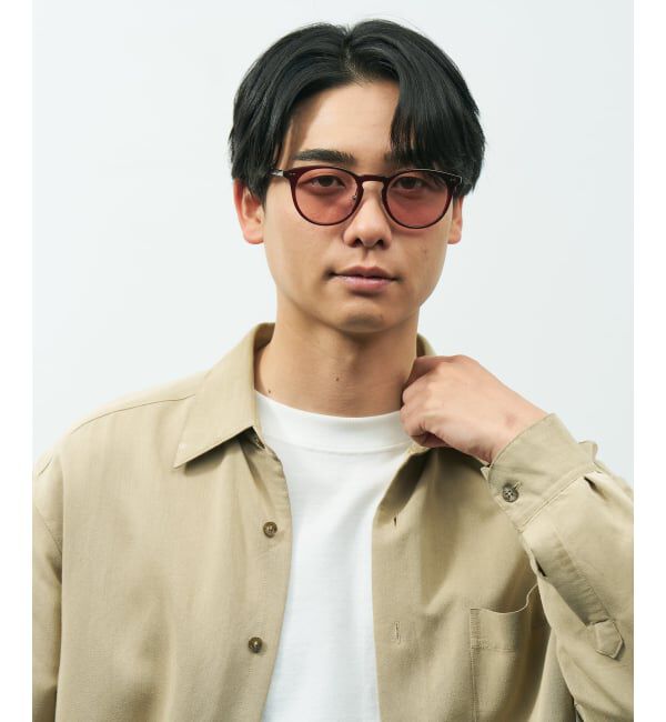  「ボストン型 サングラス | カラーレンズ 太縁フレーム おしゃれ 紫外線対策 UVカット TREND SUNGLASSES」|サングラス|