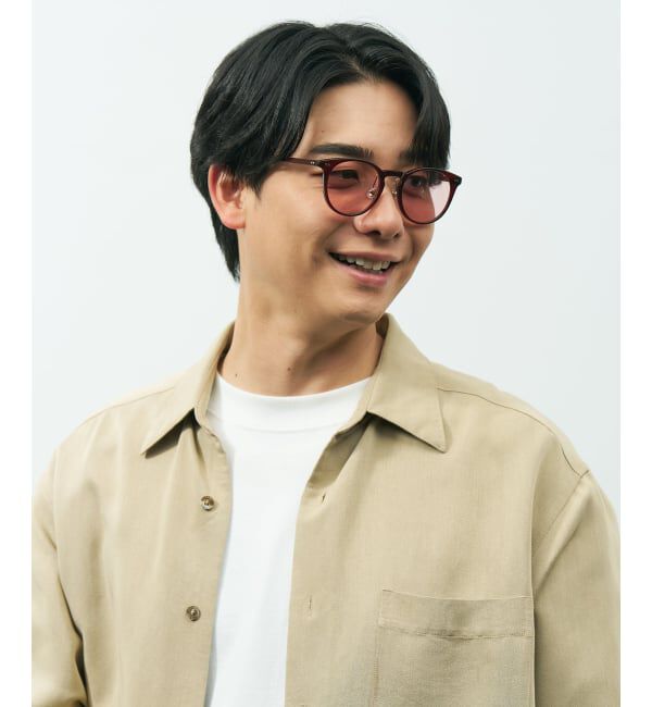  「ボストン型 サングラス | カラーレンズ 太縁フレーム おしゃれ 紫外線対策 UVカット TREND SUNGLASSES」|サングラス|