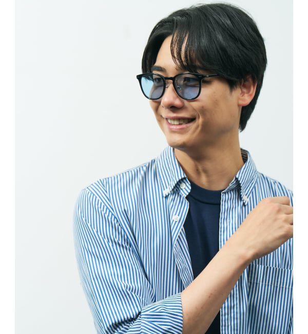  「ウェリントン型 サングラス | カラーレンズ 太縁フレーム おしゃれ 紫外線対策 UVカット TREND SUNGLASSES」|サングラス|