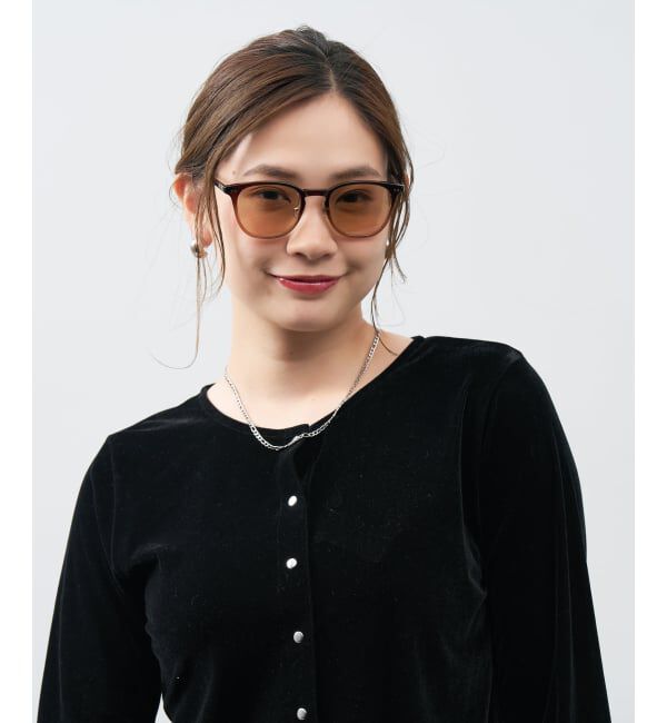  「ウェリントン型 サングラス | カラーレンズ 太縁フレーム おしゃれ 紫外線対策 UVカット TREND SUNGLASSES」|サングラス|濃ブラウン1