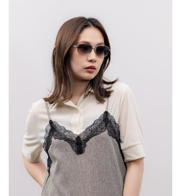  「SUNGLASSES COLLECTION ウェリントン型 サングラス | 軽量 メタル カラーレンズ 紫外線対策 UVカット     」|サングラス|