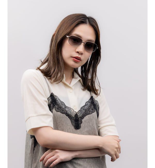  「SUNGLASSES COLLECTION ウェリントン型 サングラス | 軽量 メタル カラーレンズ 紫外線対策 UVカット     」|サングラス|