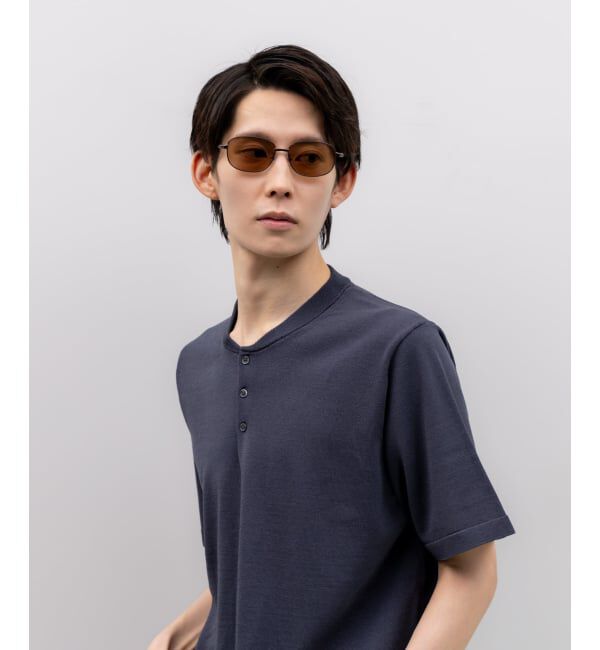  「SUNGLASSES COLLECTION ウェリントン型 サングラス | 軽量 メタル カラーレンズ 紫外線対策 UVカット     」|サングラス|