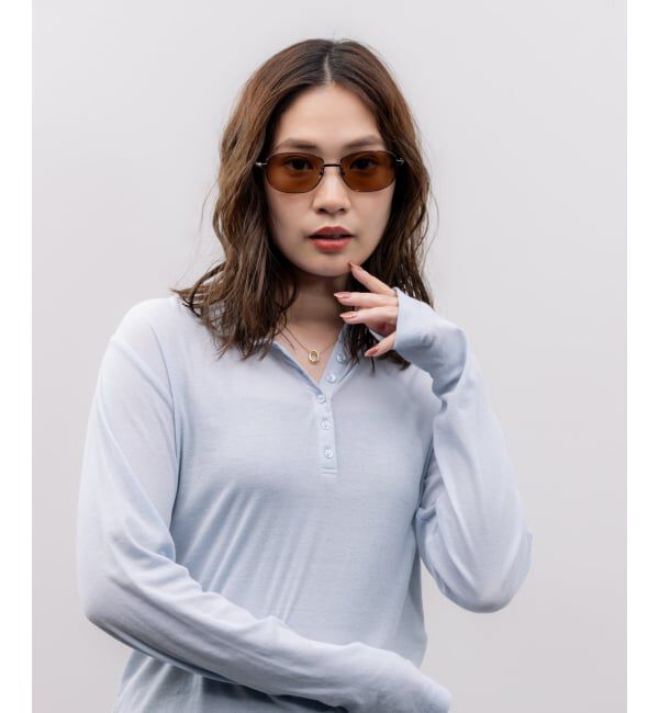  「SUNGLASSES COLLECTION ウェリントン型 サングラス | 軽量 メタル カラーレンズ 紫外線対策 UVカット     」|サングラス|