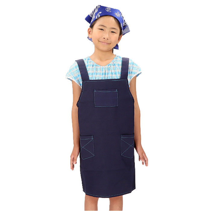BACKYARD FAMILY「エプロン キッズ 通販 H型 デニム 前掛け 子供 男の子 女の子 ワークエプロン こども 子ども」|その他|