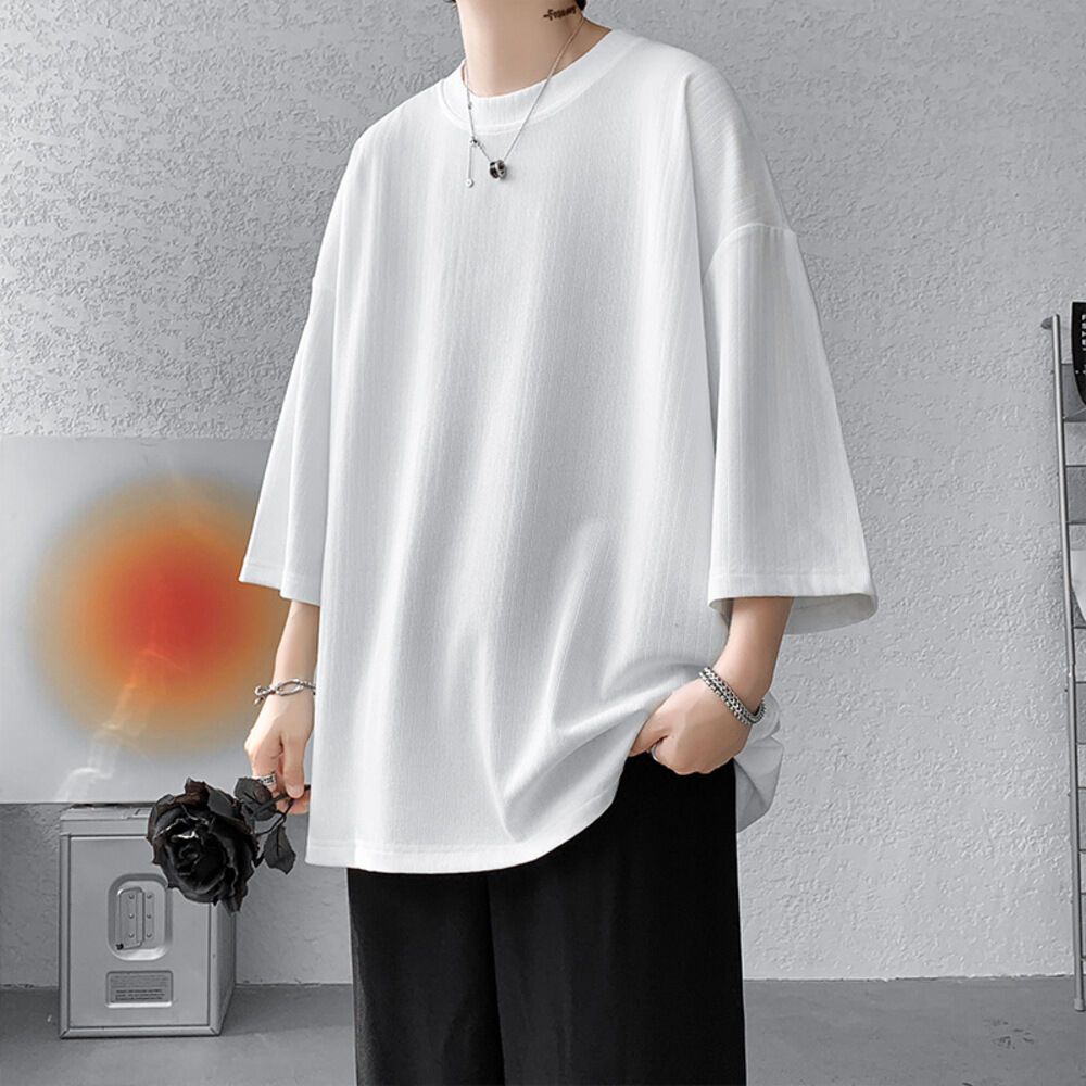 BACKYARD FAMILY「Tシャツ メンズ 七分袖 通販 トップス 無地 春 夏 秋 男性 カジュアルシャツ 7分袖」|Tシャツ・カットソー|ホワイト1