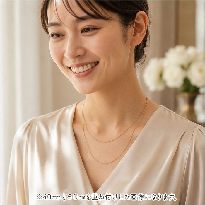 BACKYARD FAMILY「金 ネックレス 10金 通販 日本製 ネックレスチェーン チェーンネックレス 10K 長さ40cm」|その他|