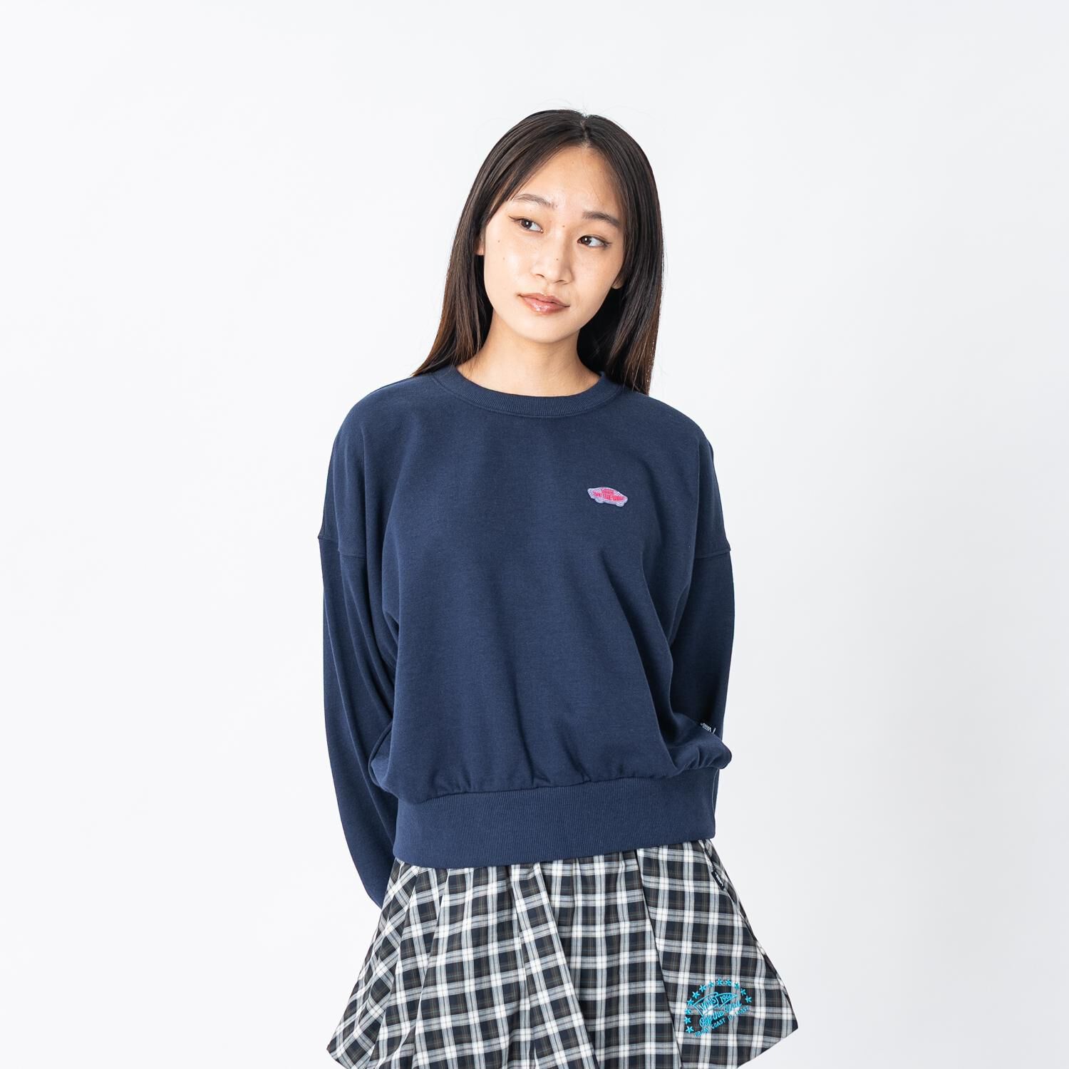 VANS「【VANSｱﾊﾟﾚﾙ(WJ)】W CHECKER PATCH SWT」|パーカー|