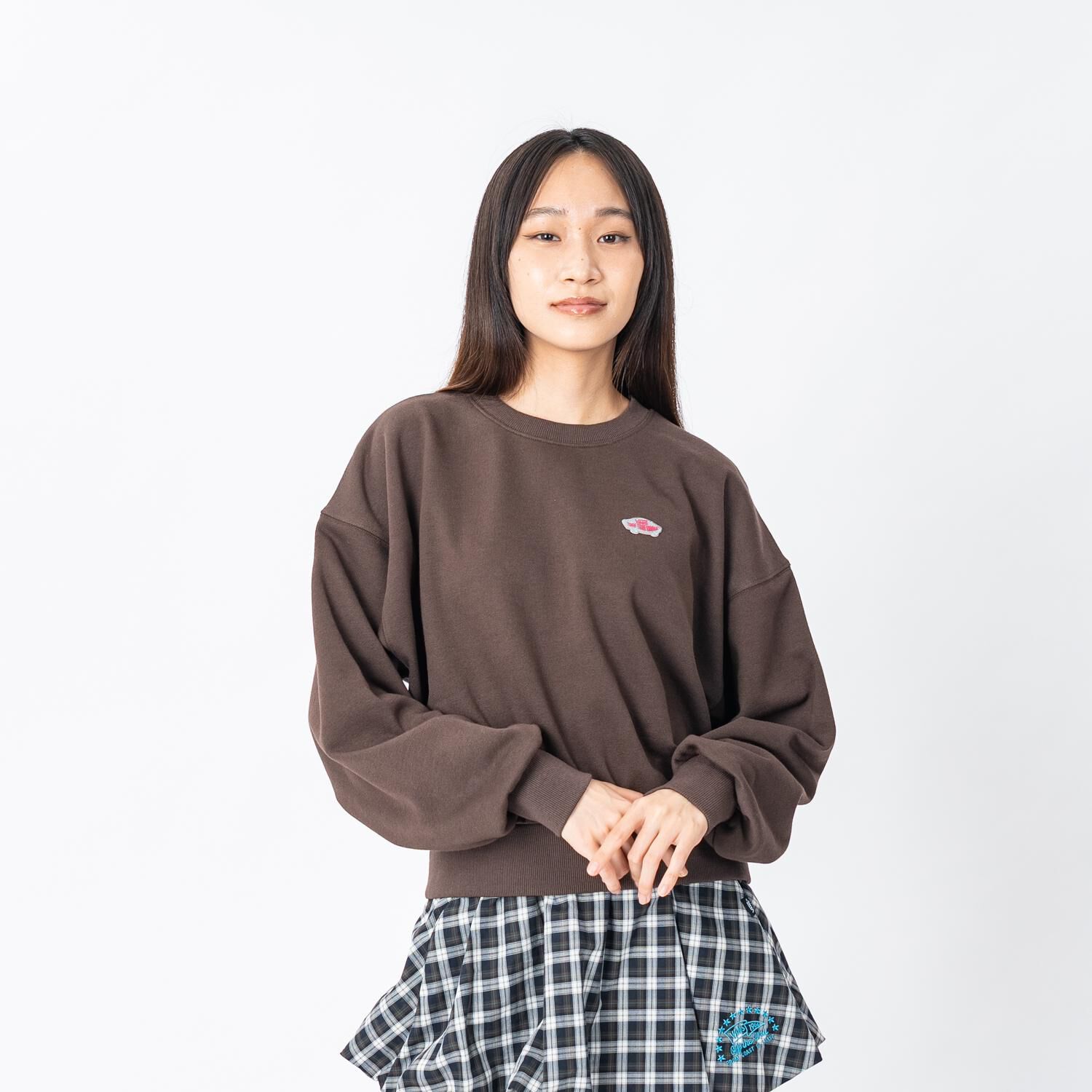 VANS「【VANSｱﾊﾟﾚﾙ(WJ)】W CHECKER PATCH SWT」|パーカー|