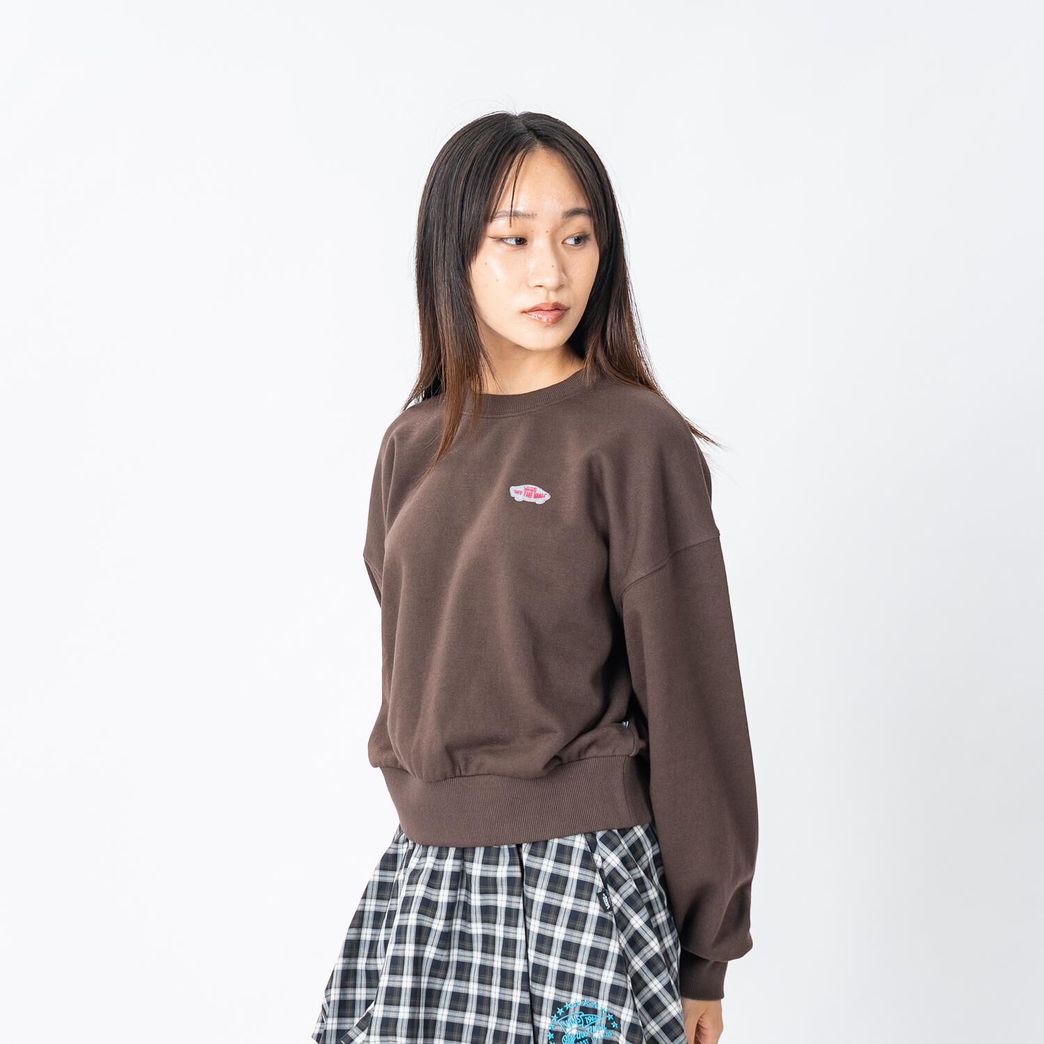 VANS「【VANSｱﾊﾟﾚﾙ(WJ)】W CHECKER PATCH SWT」|パーカー|