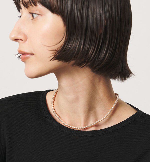 UNITED ARROWS「4MM イミテーションパール 2WAY ネックレス」|ネックレス|BEIGE