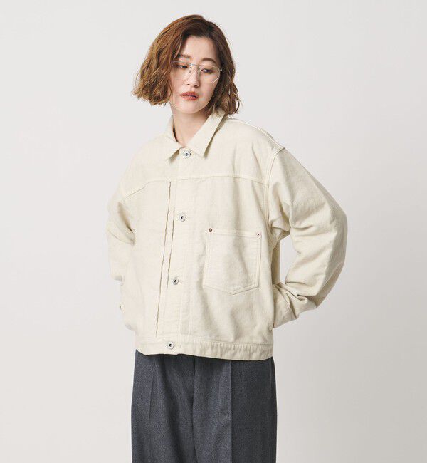 conte「【別注】＜REMI RELIEF for conte＞モールスキンジャケット」|ブルゾン・スタジャン|OFF WHITE