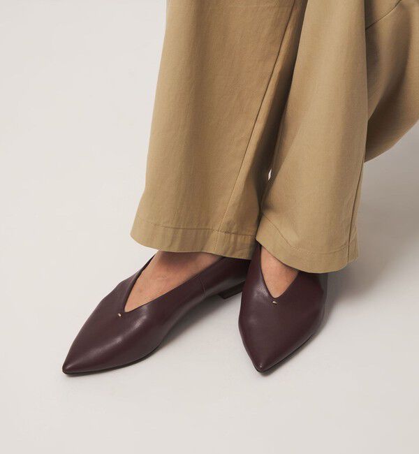 UNITED ARROWS green label relaxing「メタルチップ ソフトフラットシューズ 撥水」|ローファー|DK.BROWN
