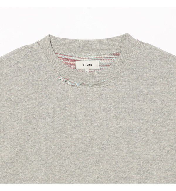 BEAMS「バック カスリ クルーネックスウェット」|スウェット・ジャージ|