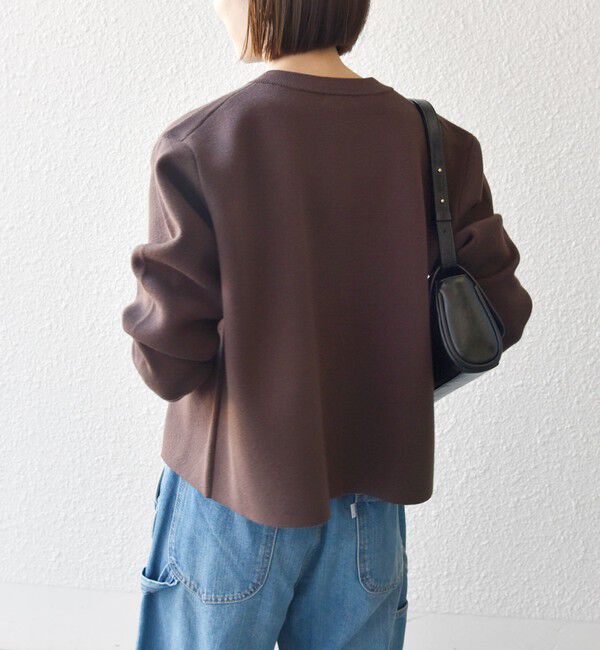 SHIPS any「ミラノリブ ノーカラー ニット ジャケット カーディガン」|カーディガン|
