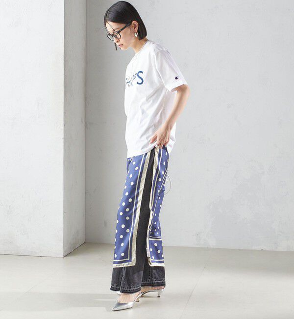 SHIPS for women「【SHIPS別注】manipuri:エンブレム スカーフ 88&times;88」|バンダナ・スカーフ|