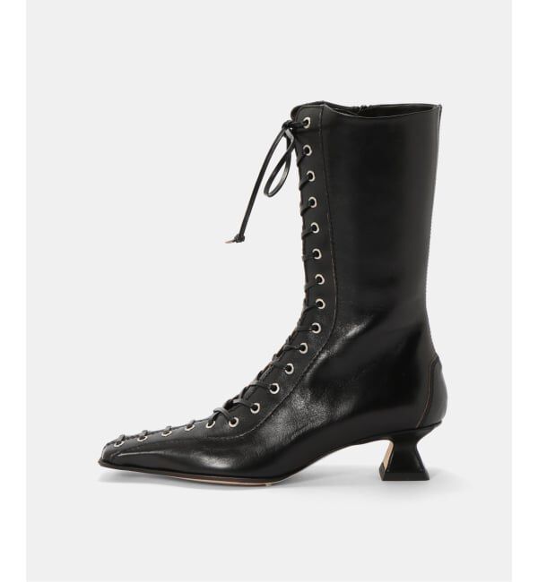 PULP「Miista/ミスタ Emile Black Lace Ankle Boots」|ショートブーツ|