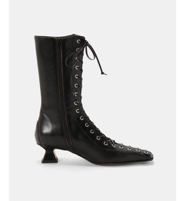 PULP「Miista/ミスタ Emile Black Lace Ankle Boots」|ショートブーツ|