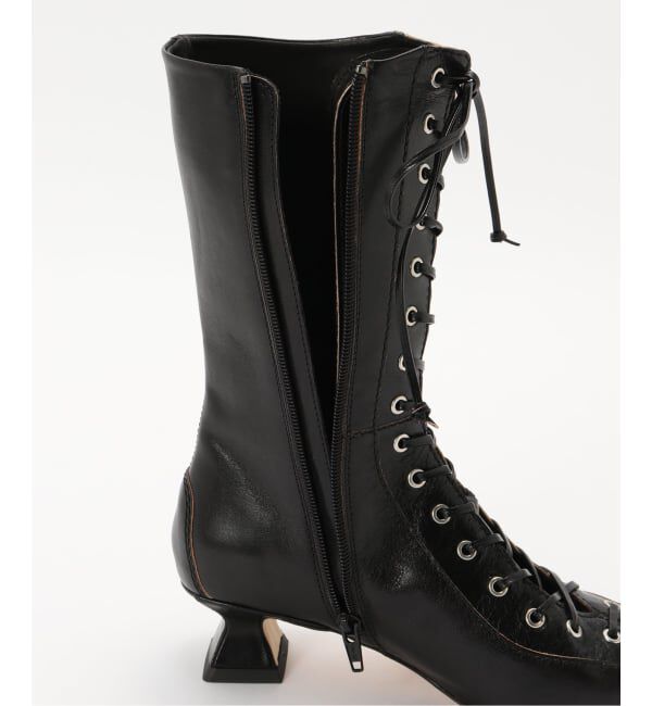 PULP「Miista/ミスタ Emile Black Lace Ankle Boots」|ショートブーツ|