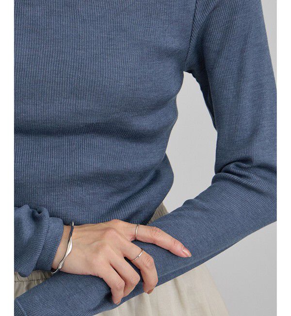 SALON adam et rope'「Hug Silkラウンドネックプルオーバー 3 / 新色追加」|Tシャツ・カットソー|