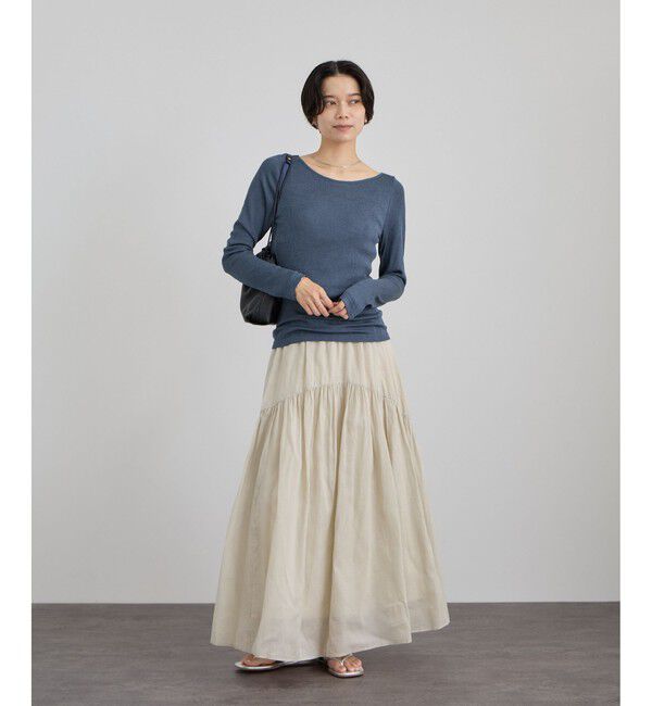 SALON adam et rope'「Hug Silkラウンドネックプルオーバー 3 / 新色追加」|Tシャツ・カットソー|