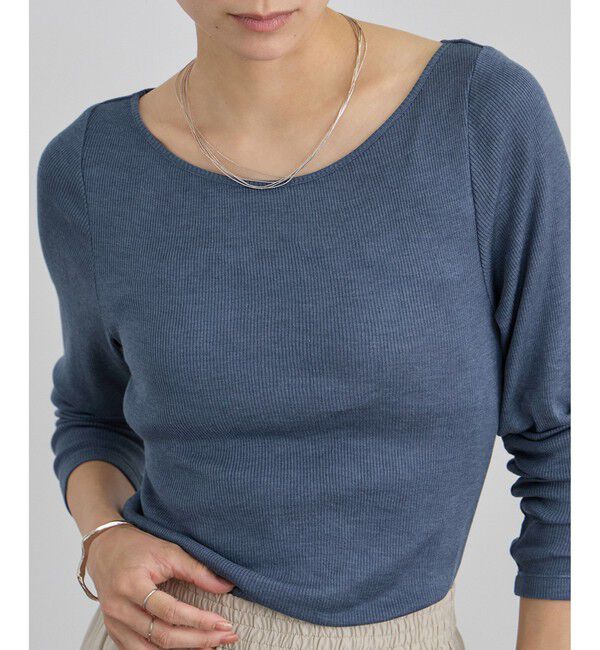 SALON adam et rope'「Hug Silkラウンドネックプルオーバー 3 / 新色追加」|Tシャツ・カットソー|
