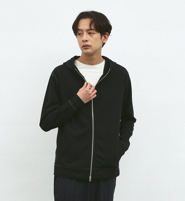 ABAHOUSE「【袖配色ステッチ】ジップアップ パーカー」|パーカー|