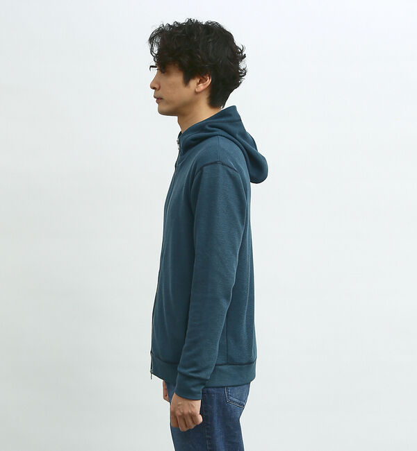 ABAHOUSE「【袖配色ステッチ】ジップアップ パーカー」|パーカー|