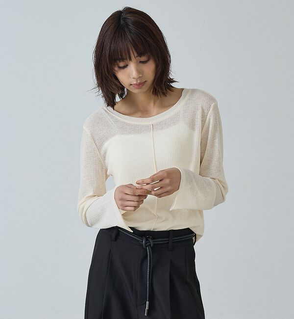 abahouse mavie「【販売店舗限定】シアーフライスロンT」|Tシャツ・カットソー|