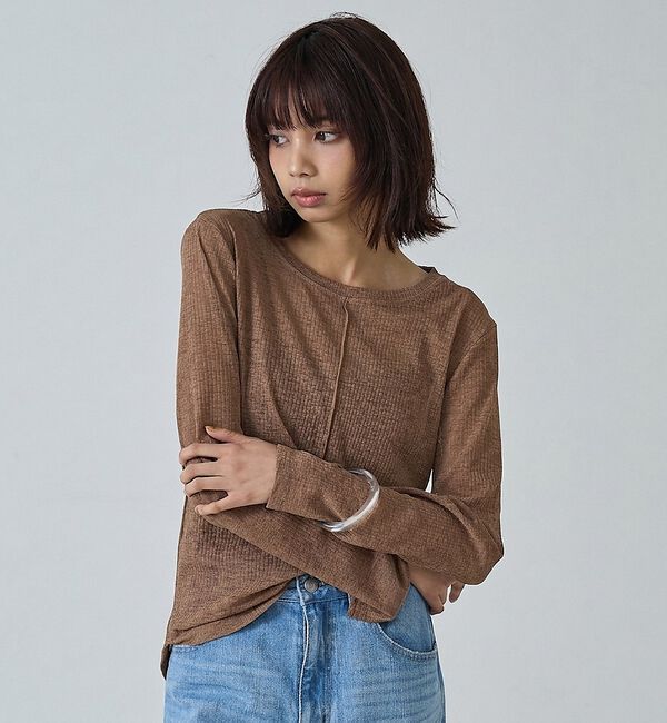 abahouse mavie「【販売店舗限定】シアーフライスロンT」|Tシャツ・カットソー|
