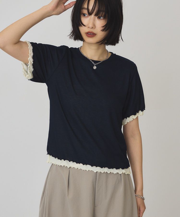 AMERICAN HOLIC「【2点セット】配色レイヤードメローTシャツ」|Tシャツ・カットソー|