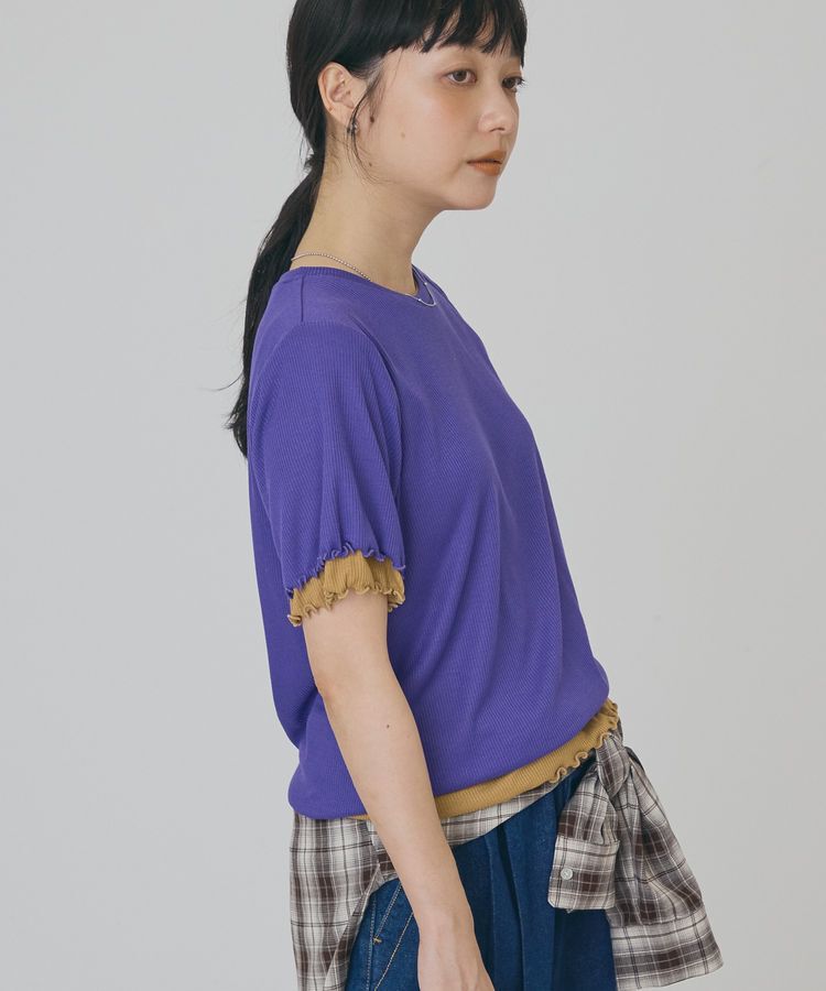 AMERICAN HOLIC「【2点セット】配色レイヤードメローTシャツ」|Tシャツ・カットソー|