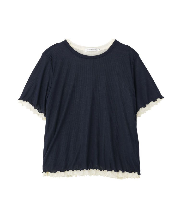 AMERICAN HOLIC「【2点セット】配色レイヤードメローTシャツ」|Tシャツ・カットソー|