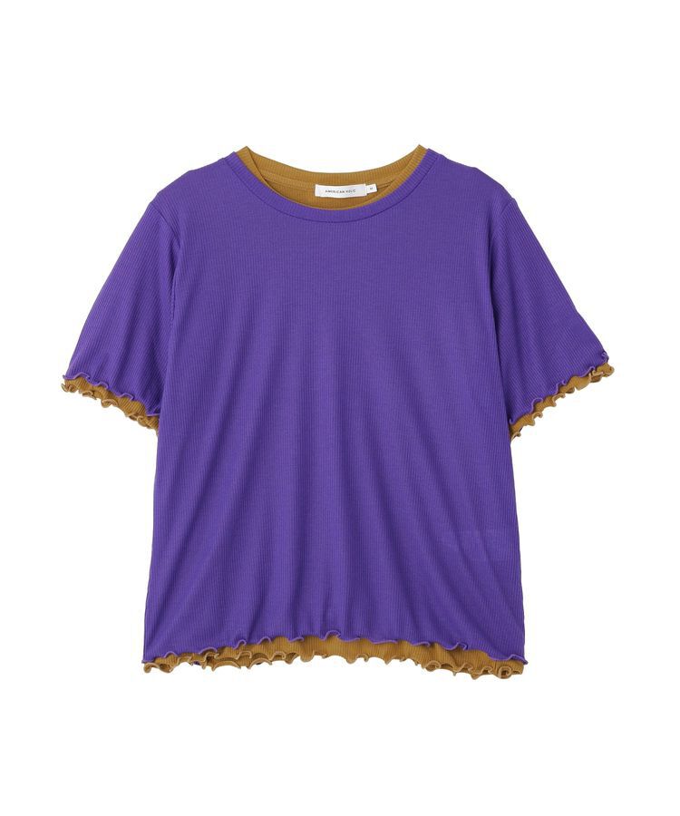 AMERICAN HOLIC「【2点セット】配色レイヤードメローTシャツ」|Tシャツ・カットソー|