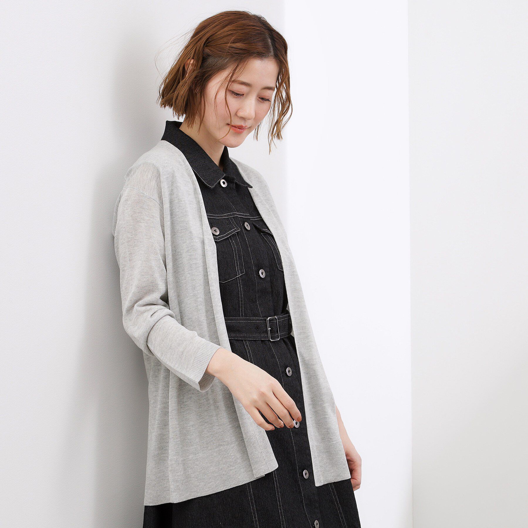 grove「【UVカット】ベーシックロングカーディガン」|カーディガン|