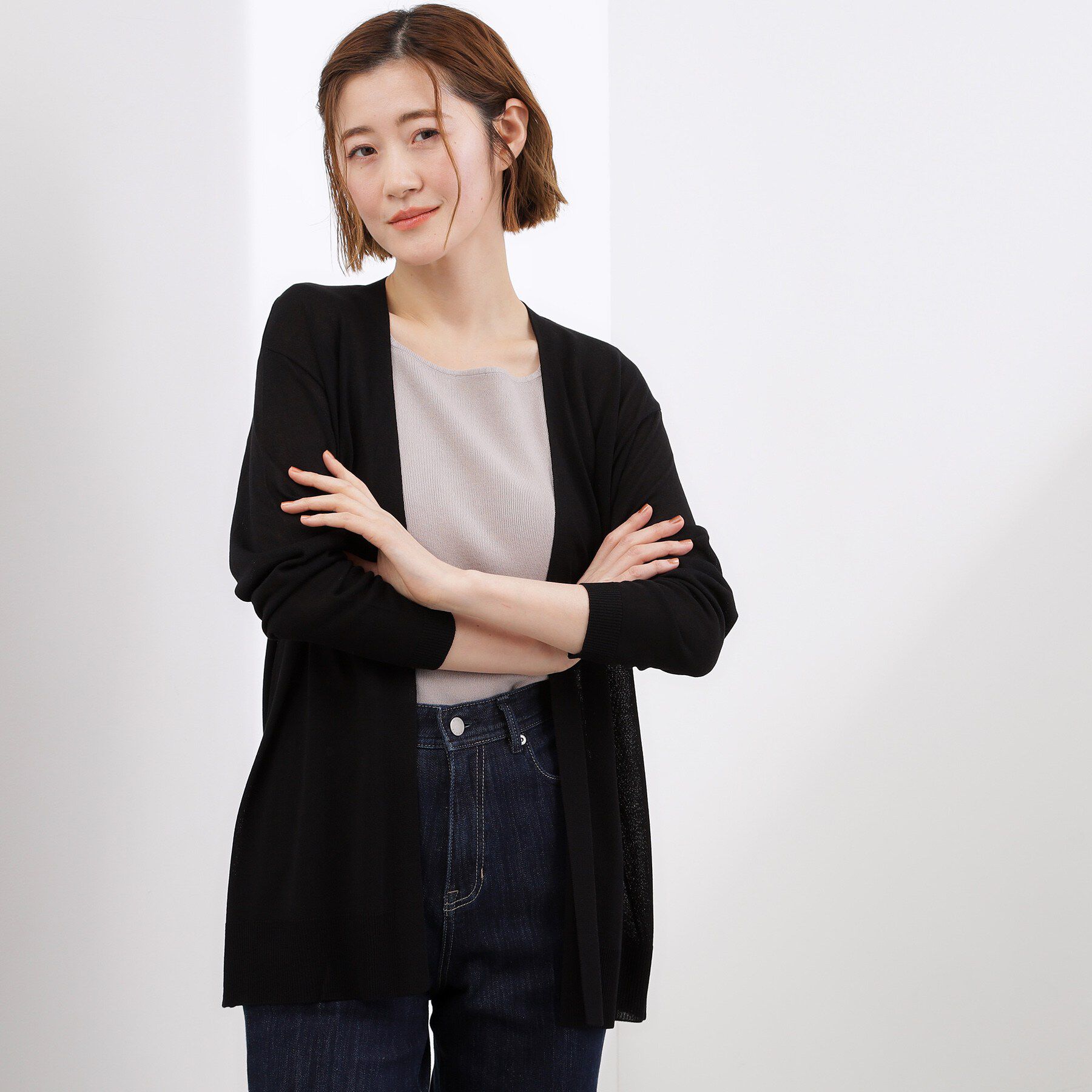 grove「【UVカット】ベーシックロングカーディガン」|カーディガン|