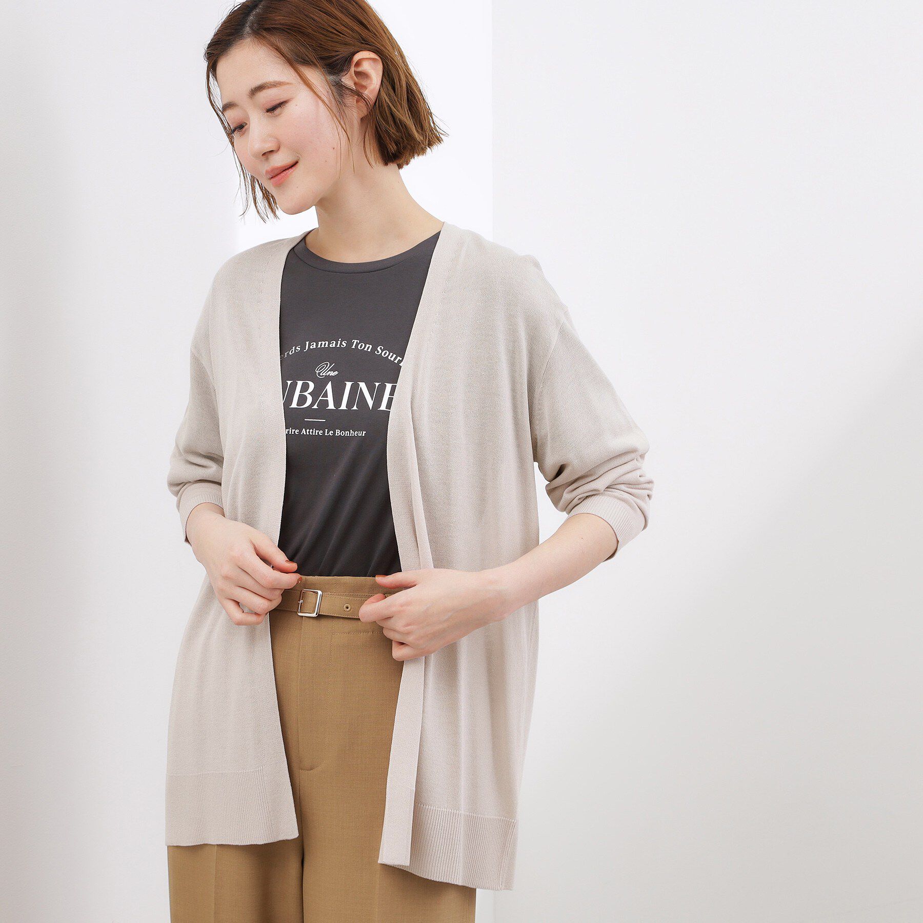 grove「【UVカット】ベーシックロングカーディガン」|カーディガン|