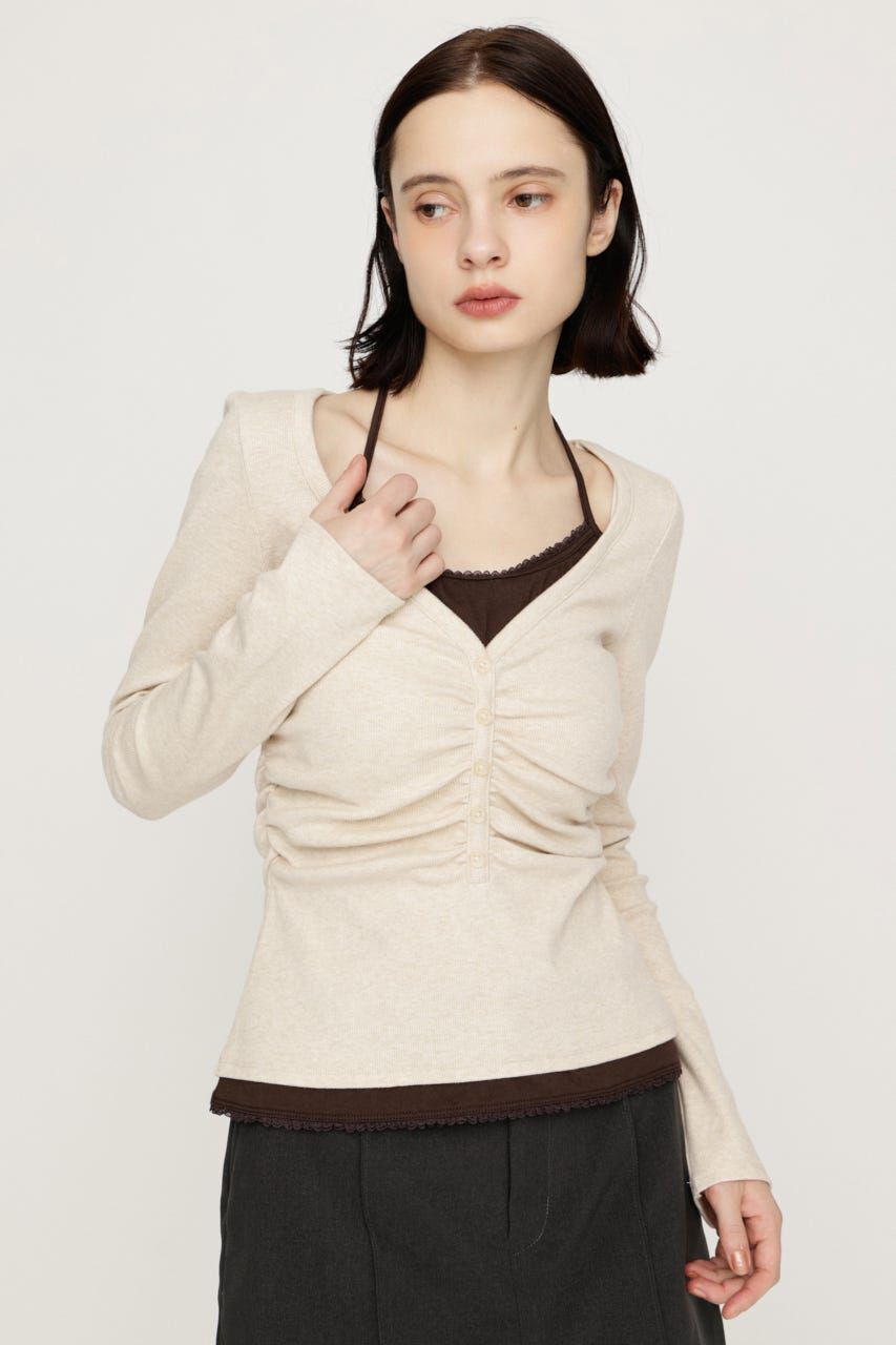 SLY「LAYERED LIKE CUT トップス」|Tシャツ・カットソー|