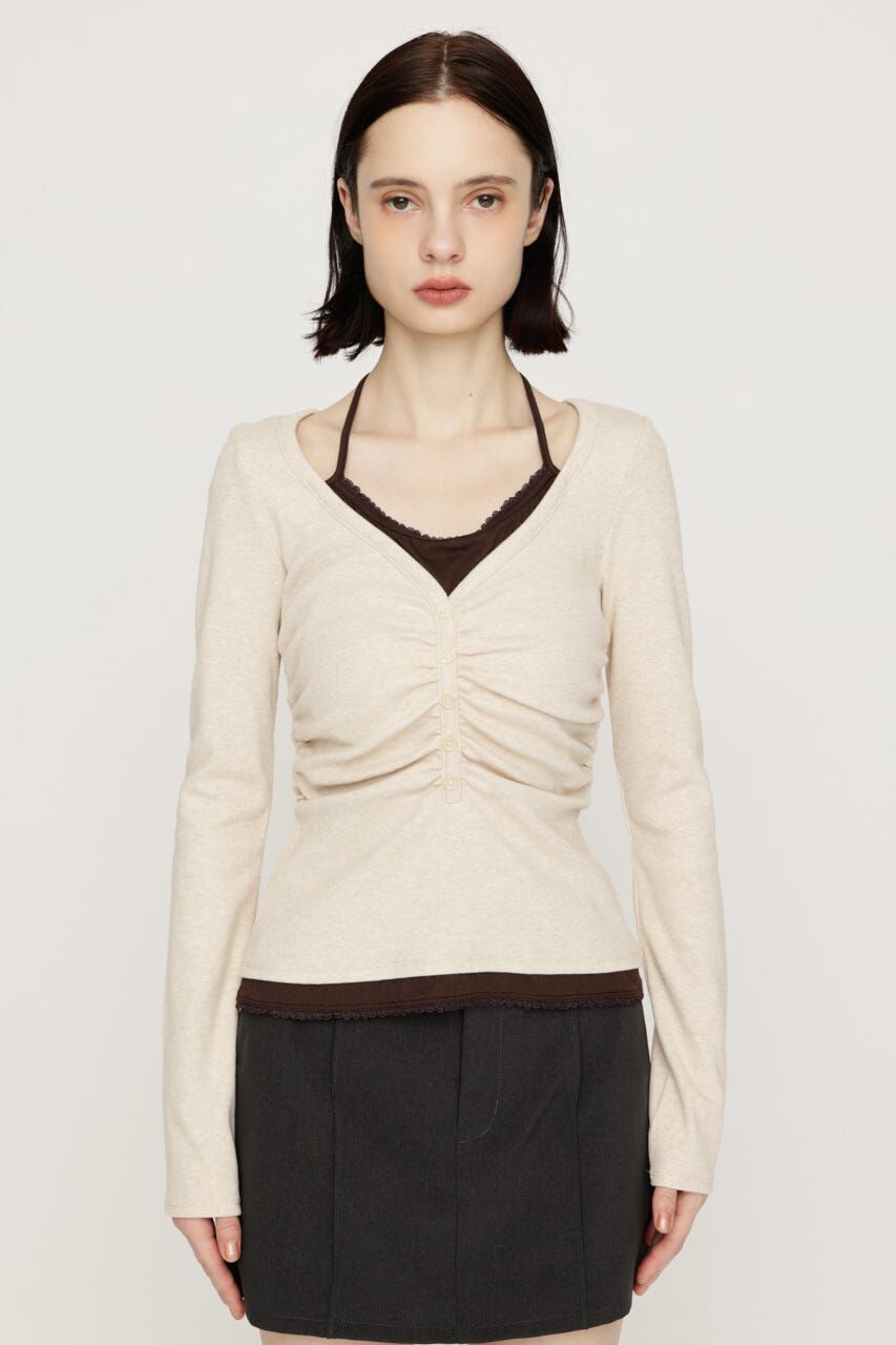 SLY「LAYERED LIKE CUT トップス」|Tシャツ・カットソー|