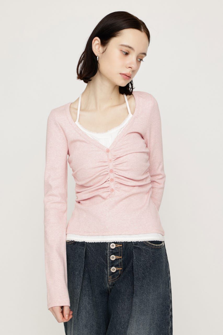 SLY「LAYERED LIKE CUT トップス」|Tシャツ・カットソー|