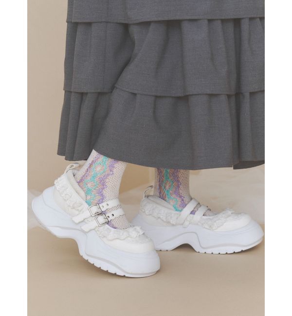 merry jenny「frill mary jane metal sneakers」|スニーカー|