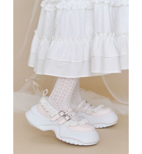 merry jenny「frill mary jane metal sneakers」|スニーカー|