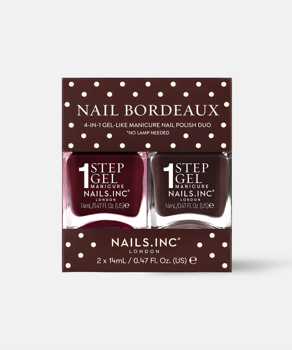 NAILS INC「1 STEP MANICURE Nail Bordeaux Duo」|ネイルカラー|