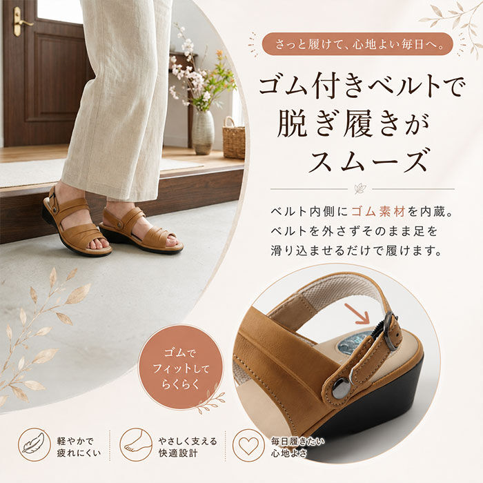 BACKYARD FAMILY「Pansy パンジー サンダル バックストラップ レディース 通販 バックストラップサンダル」|サンダル|