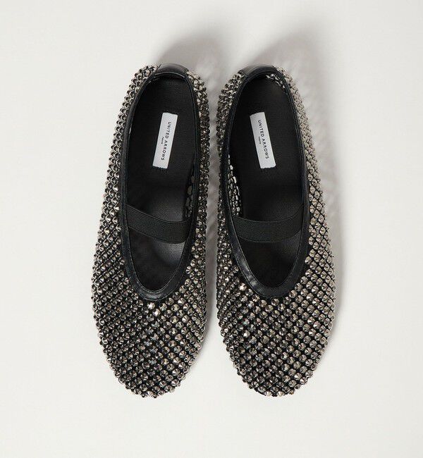 UNITED ARROWS「メッシュ ビジュー フラットシューズ」|バレエシューズ|