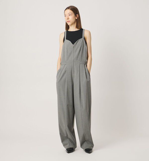 AEWEN MATOPH「＜AEWEN MATOPH＞フロントジップ サロペット」|オールインワン|LT.GRAY