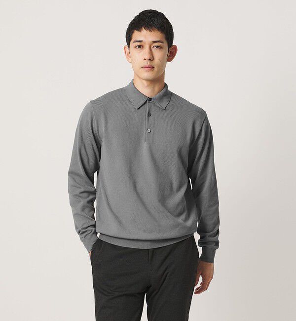 UNITED ARROWS「ニット ポロシャツ UA COZY ウォッシャブル」|ニット・セーター|